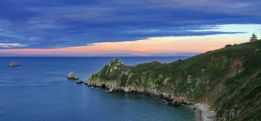 Sunset in french brittany