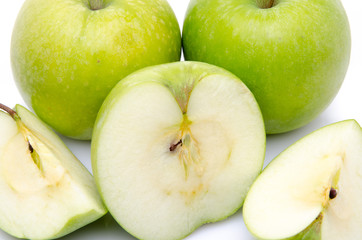 Ripe green apples