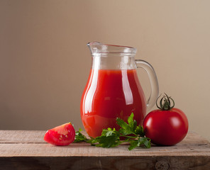 jar with tomato juice