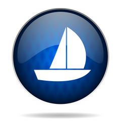 boat internet blue icon