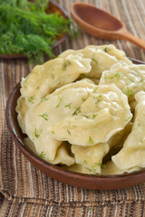 Homemade pierogi