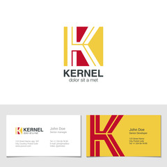 Corporate Logo K Letter company vector design. Logotype