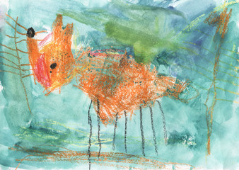 fox watercolor