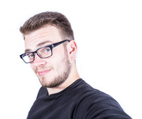 Obraz premium Happy syoung man taking a selfie photo