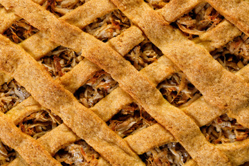 Apple pie closeup