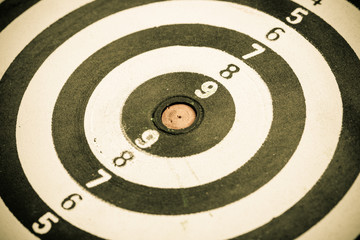 Black and white target as sport background