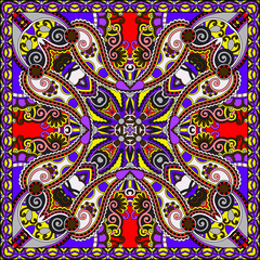 Traditional ornamental floral paisley bandanna