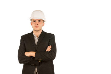 Serious Middle Age White Engineer Crossing Arms