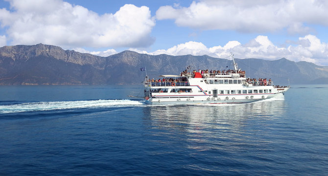 Fototapeta Greek island ferry
