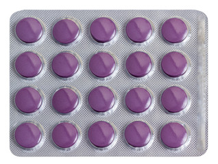 Medicine pills packed in blisters