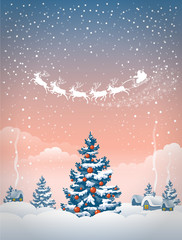 Fototapeta na wymiar Christmas greeting card