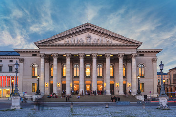 National Theatre of Munich Bavaria Germany - obrazy, fototapety, plakaty