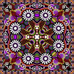 Traditional ornamental floral paisley bandanna