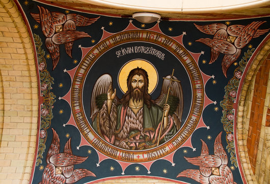Jesus image on church ceiling