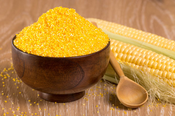 corn grits and cobs © leonid_shtandel
