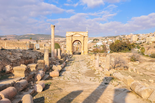 Roman Tetrapylon in Jerash, Jordan