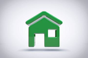 Green Icon House Background or Wallpaper