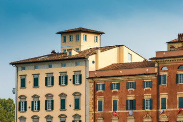 Facciata palazzi signorili, centro storico, Pisa