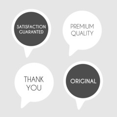 Black and white labels