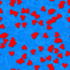 Heart shapes with seamless generated texture background