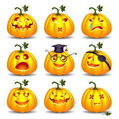 Set pumpkins for Halloween