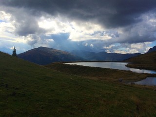 Dramatic landscape in Tirolean Alps in Austria