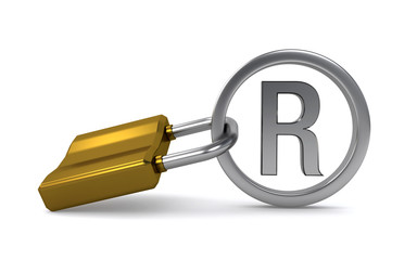 registered sign and padlock