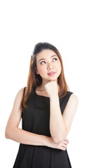 Fototapeta premium Thinking business woman