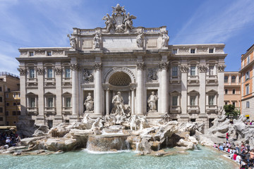 Fototapeta na wymiar Rome, Italy - famous Trevi Fountain (Italian: Fontana di Trevi)