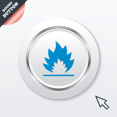 Fire flame sign icon. Heat symbol.