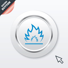 Fire flame sign icon. Heat symbol.