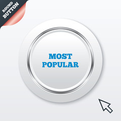 Most popular sign icon. Bestseller symbol.