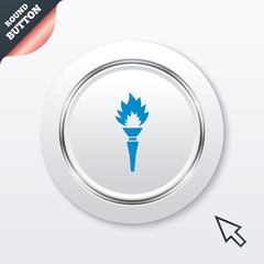 Torch flame sign icon. Fire symbol.
