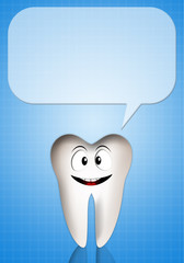 Tooth with comic for dentist