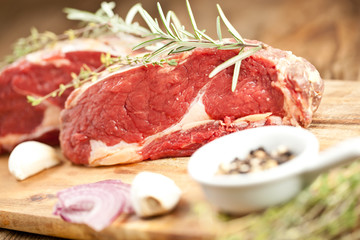 rohes steak fleisch