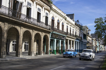 Fototapeta na wymiar Classic Chevy Cars in Havana Cuba