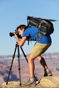 Photographer in Landscape nature in Grand Canyon