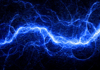 Blue Electric lighting, abstract electrical background