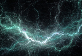 Abstract cyan lightning