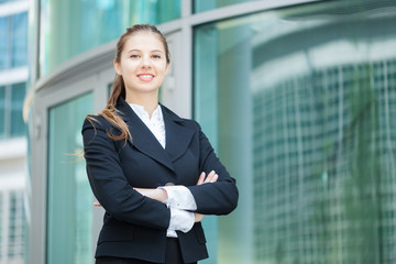 Smiling businesswoman portrait