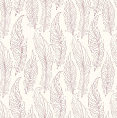 Seamless pattern feathers.