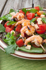 Grilled Shrimp and Watermelon Salad