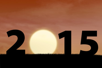 Fototapeta premium Sunset in the beginning year of 2015