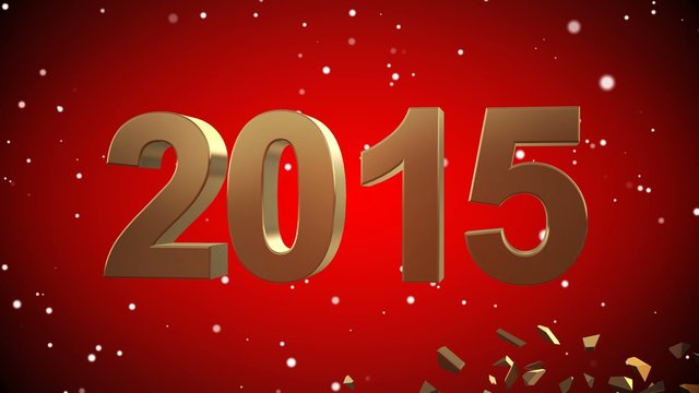 4K VID - Here Comes The New Year 2015 - Red - ray-traced