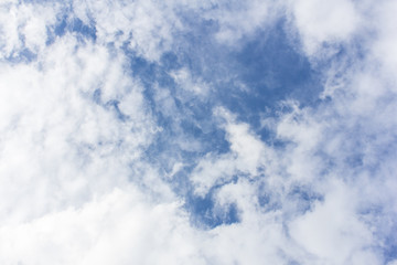 beauty blue sky background with tiny clouds