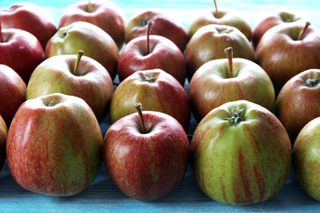 Juicy apples, close-up