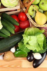 Fresh organic vegetables, close up