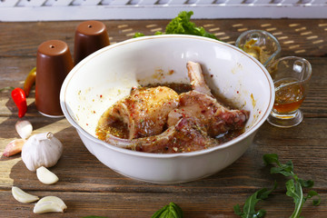 Preparing lamb chops