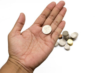 Coin on hand.