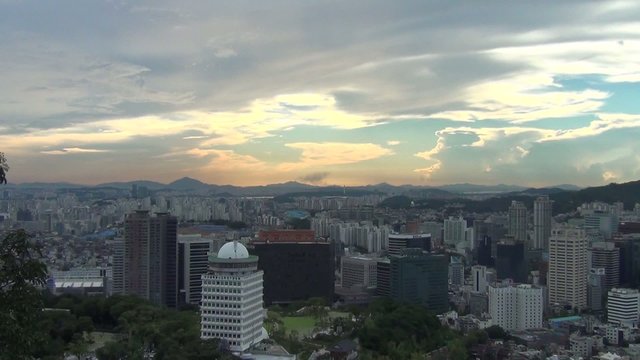 韓国-南山から見たソウル市街1